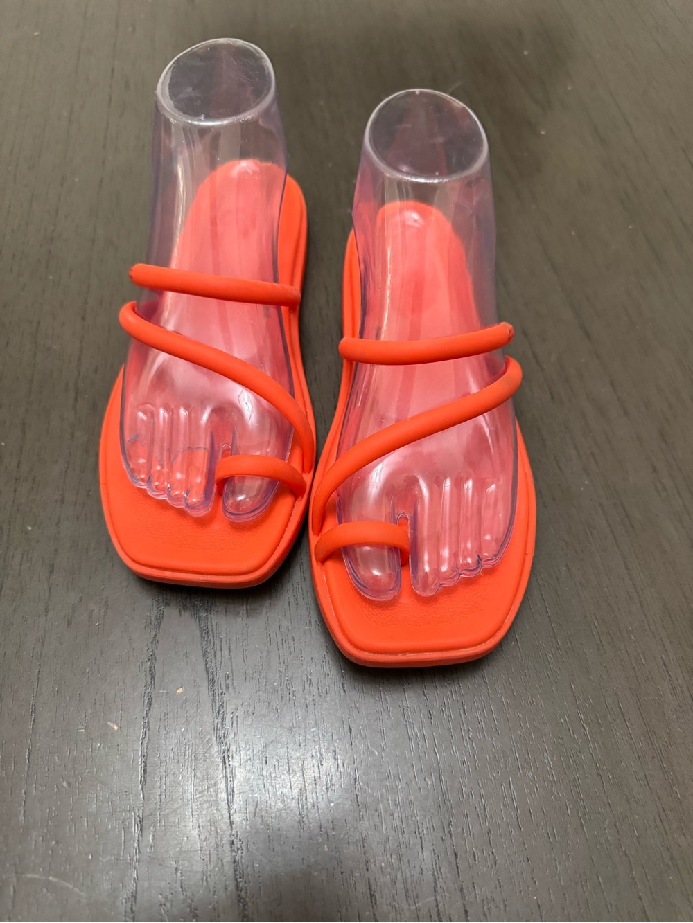 CROCS Women's Strappy Slide Sandals in Bright Orange - Picture 2 of 12